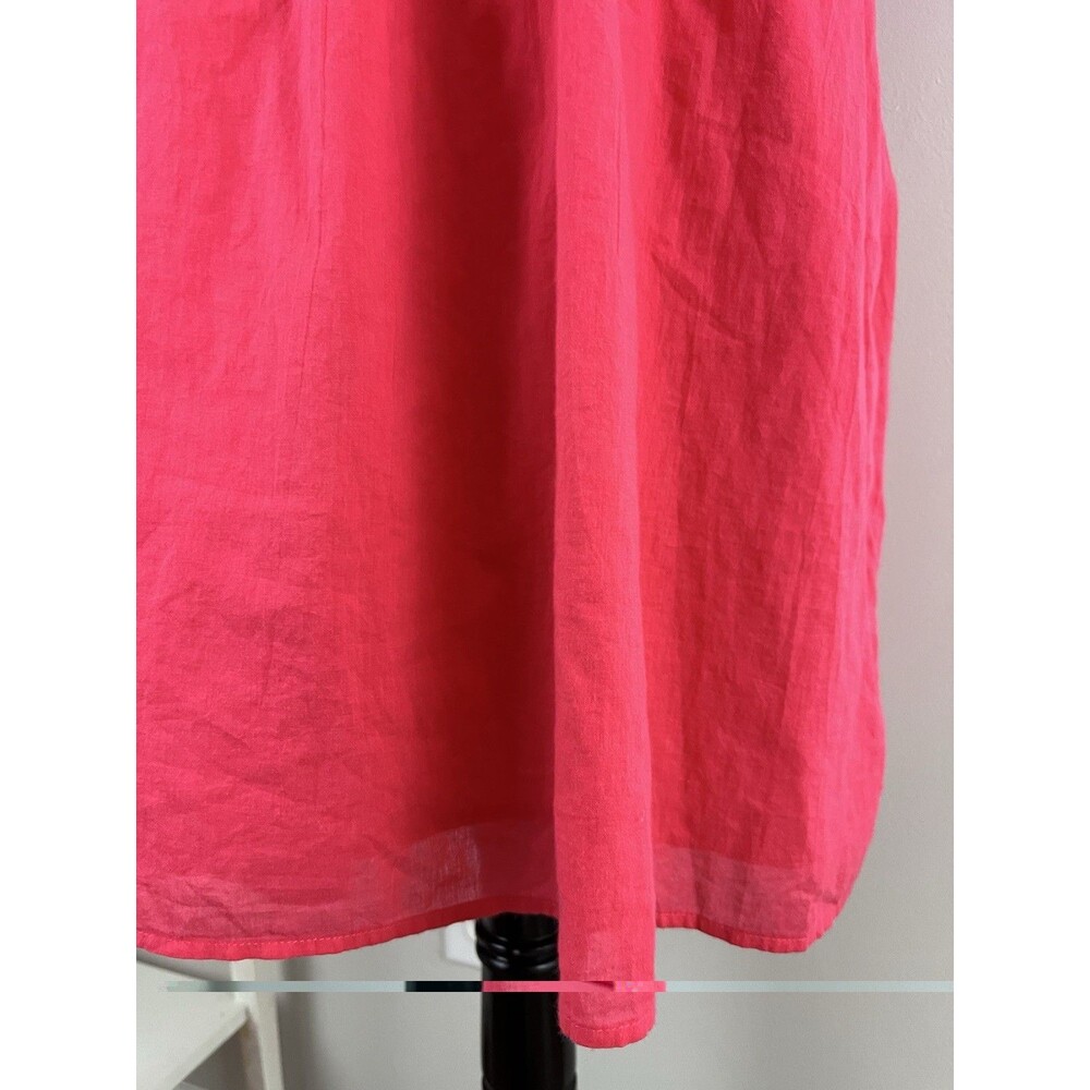 Crown & Ivy Hot Pink Floral Embroidered Boho Cottagecore Babydoll Dress XL - Picture 4 of 9